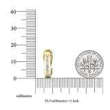 0.20 Carat (ctw) 10K Yellow Gold Round White Diamond Ladies J Shape Hoop Earrings