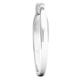 0.10 Carat (ctw) 10K White Gold 5 Stone Round Diamond Ladies Anniversary Wedding Ring Band 1/10 CT