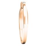 0.10 Carat (ctw) 18K Rose Gold 5 Stone Round Diamond Ladies Anniversary Wedding Ring Band 1/10 CT