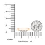 0.10 Carat (ctw) 18K Rose Gold 5 Stone Round Diamond Ladies Anniversary Wedding Ring Band 1/10 CT