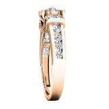 0.85 Carat (ctw) 10K Rose Gold Round Diamond Ladies Bridal Engagement Ring 1 CT