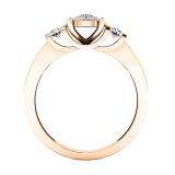 0.85 Carat (ctw) 10K Rose Gold Round Diamond Ladies Bridal Engagement Ring 1 CT