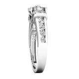 0.85 Carat (ctw) 10K White Gold Round Diamond Ladies Bridal Engagement Ring 1 CT