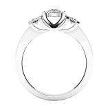 0.85 Carat (ctw) 10K White Gold Round Diamond Ladies Bridal Engagement Ring 1 CT