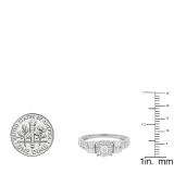0.85 Carat (ctw) 10K White Gold Round Diamond Ladies Bridal Engagement Ring 1 CT