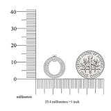 0.70 Carat (ctw) Sterling Silver Round Cut Diamond Ladies Circle Shape Fashion Stud Earrings 3/4 CT