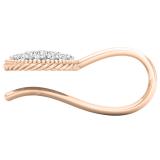 0.65 Carat (ctw) 18K Rose Gold Round White Diamond Ladies Cluster Style Dangling Drop Earrings