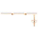 0.25 Carat (ctw) 10K Rose Gold Round White Diamond Ladies Linear Bar Drop Earring 1/4 CT