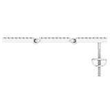 0.25 Carat (ctw) 10K White Gold Round White Diamond Ladies Linear Bar Drop Earring 1/4 CT