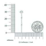 0.25 Carat (ctw) 10K White Gold Round White Diamond Ladies Linear Bar Drop Earring 1/4 CT