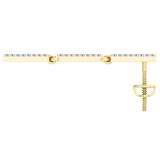 0.25 Carat (ctw) 10K Yellow Gold Round White Diamond Ladies Linear Bar Drop Earring 1/4 CT