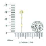0.25 Carat (ctw) 14K Yellow Gold Round White Diamond Ladies Linear Bar Drop Earring 1/4 CT
