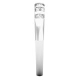 0.25 Carat (ctw) 14K White Gold Round & Baguette Cut Diamond Ladies Anniversary Wedding Band 1/4 CT