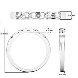 0.25 Carat (ctw) 14K White Gold Round & Baguette Cut Diamond Ladies Anniversary Wedding Band 1/4 CT