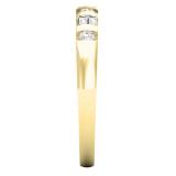 0.25 Carat (ctw) 14K Yellow Gold Round & Baguette Cut Diamond Ladies Anniversary Wedding Band 1/4 CT