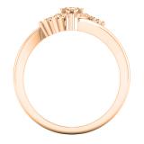 1.00 Carat (ctw) 10K Rose Gold Marquise & Round Cut Diamond Bridal Engagement Ring Set 1 CT