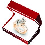 1.00 Carat (ctw) 10K Rose Gold Marquise & Round Cut Diamond Bridal Engagement Ring Set 1 CT