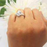 1.00 Carat (ctw) 10K White Gold Marquise & Round Cut Diamond Bridal Engagement Ring Set 1 CT