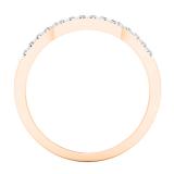 0.15 Carat (ctw) 10K Rose Gold Round Diamond Ladies Stackable Wedding Contour Band Guard Ring