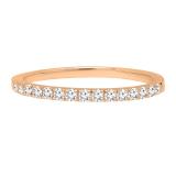 0.25 Carat (ctw) 10K Rose Gold Round White Diamond Ladies Bridal Stackable Wedding Band 1/4 CT