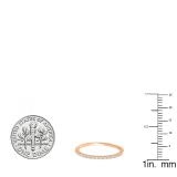 0.25 Carat (ctw) 10K Rose Gold Round White Diamond Ladies Bridal Stackable Wedding Band 1/4 CT