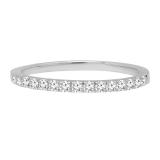 0.25 Carat (ctw) 10K White Gold Round White Diamond Ladies Bridal Stackable Wedding Band 1/4 CT
