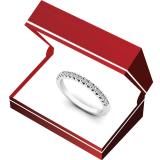 0.25 Carat (ctw) 10K White Gold Round White Diamond Ladies Bridal Stackable Wedding Band 1/4 CT