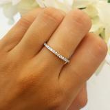 0.25 Carat (ctw) 10K White Gold Round White Diamond Ladies Bridal Stackable Wedding Band 1/4 CT