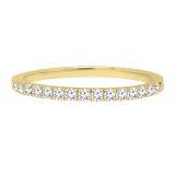 0.25 Carat (ctw) 18K Yellow Gold Round White Diamond Ladies Bridal Stackable Wedding Band 1/4 CT