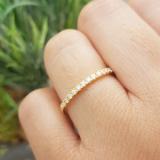 0.25 Carat (ctw) 18K Yellow Gold Round White Diamond Ladies Bridal Stackable Wedding Band 1/4 CT