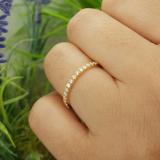 0.25 Carat (ctw) 18K Yellow Gold Round White Diamond Ladies Bridal Stackable Wedding Band 1/4 CT