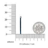 0.30 Carat (ctw) 14K White Gold Round Cut Blue Diamond Ladies Hoop Earrings 1/3 CT