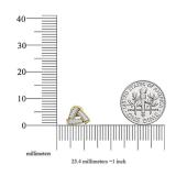 0.15 Carat (ctw) 18K Yellow Gold Round Diamond Ladies Triangle Shaped Stud Earrings