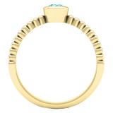 0.25 Carat (ctw) 10K Yellow Gold Round Cut Blue Diamond Bridal solitaire Engagement Ring 1/4 CT