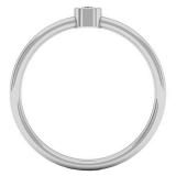 0.05 Carat (ctw) 10K White Gold Round Cut White Diamond Bridal solitaire Engagement Ring
