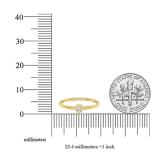 0.05 Carat (ctw) 10K Yellow Gold Round Cut White Diamond Bridal solitaire Engagement Ring