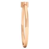 0.05 Carat (ctw) 14K Rose Gold Round Cut White Diamond Bridal solitaire Engagement Ring