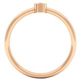 0.05 Carat (ctw) 18K Rose Gold Round Cut White Diamond Bridal solitaire Engagement Ring