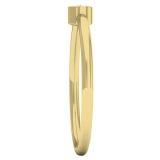 0.05 Carat (ctw) 18K Yellow Gold Round Cut White Diamond Bridal solitaire Engagement Ring
