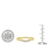 0.05 Carat (ctw) 10K Yellow Gold Round White Diamond Ladies Wedding Anniversary Band Ring