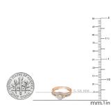 0.33 Carat (ctw) 10K Rose Gold Round Diamond Ladies Bridal Engagement Ring Band Set 1/3 CT