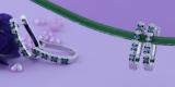 0.35 Carat (ctw) Sterling Silver Round White & Blue Diamond Ladies Hoop Earrings 1/3 CT