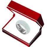 1.15 Carat (ctw) 14K White Gold Round White Diamond Men's Micro Pave Hip Hop Wedding Band