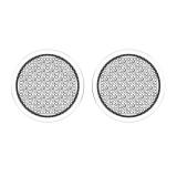 0.10 Carat (ctw) 10K White Gold Round White Diamond Ladies Circle Cluster Stud Earrings 1/10 CT