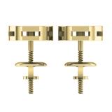 0.10 Carat (ctw) 10K Yellow Gold Round White Diamond Ladies Circle Cluster Stud Earrings 1/10 CT