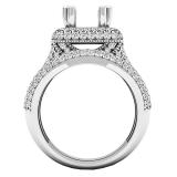 1.50 Carat (ctw) 10K White Gold Round Diamond Ladies Semi Mount Engagement Ring Set 1 1/2 CT