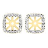 0.30 Carat (ctw) 10K Yellow Gold Round Diamond Removable Jackets For Stud Earrings 1/3 CT