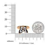 0.34 Carat (ctw) 18K Rose Gold Round Black & White Diamond Right Hand Butterfly Ring 1/3 CT