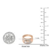 0.30 Carat (ctw) 14K Rose Gold Round Diamond Men & Women's Engagement Trio Bridal Set 1/3 CT