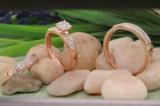 0.30 Carat (ctw) 14K Rose Gold Round Diamond Men & Women's Engagement Trio Bridal Set 1/3 CT